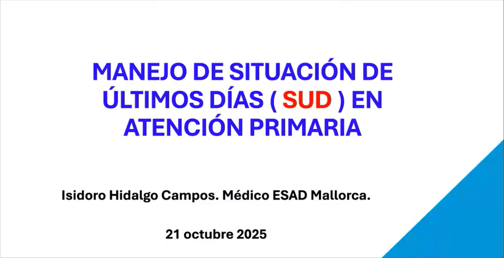 Enllaç a sessió intermensual Manejo de la situación de últimos días en atención primaria